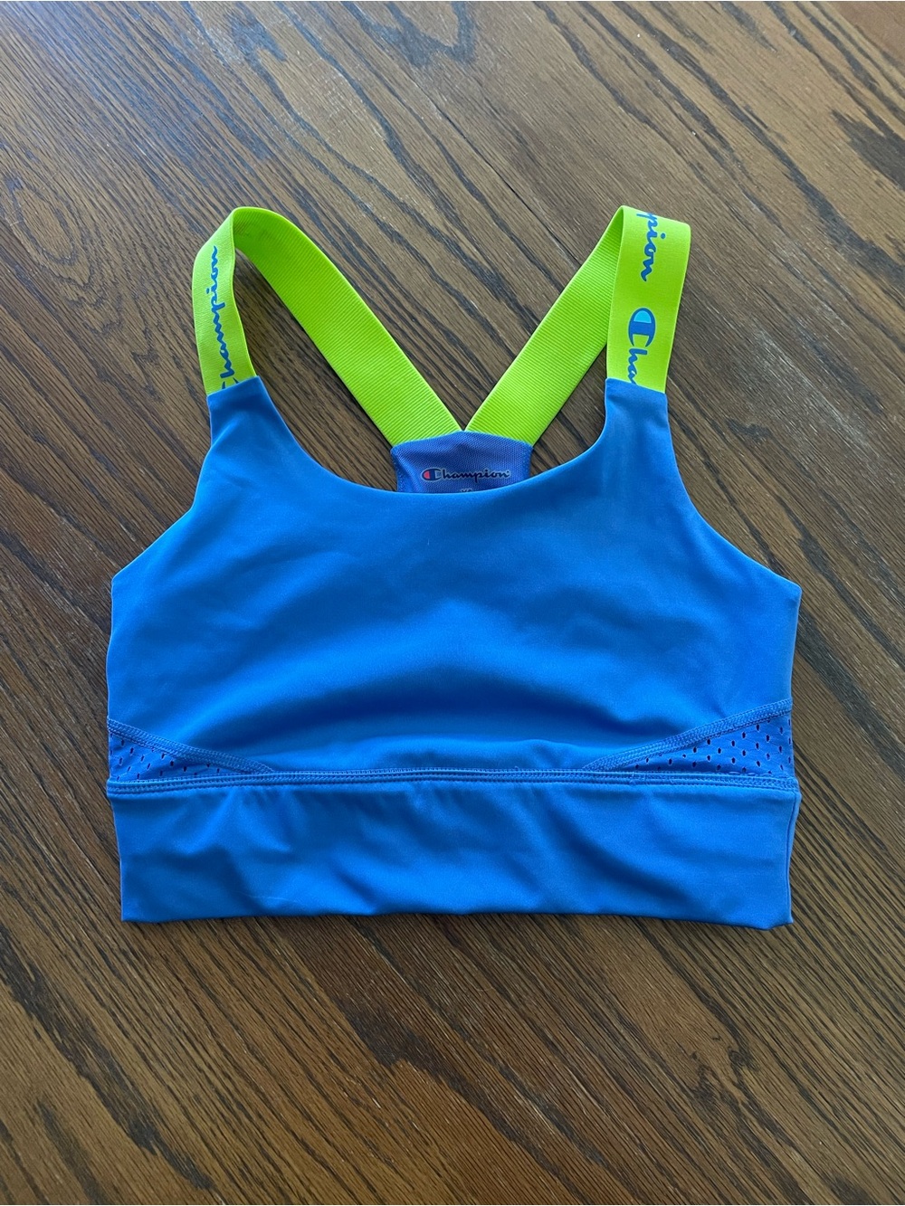 Champion Neon Blue Longline sport Bra